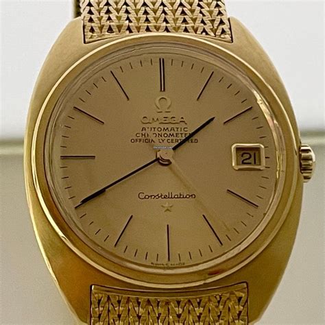 omega constellation yellow gold watch